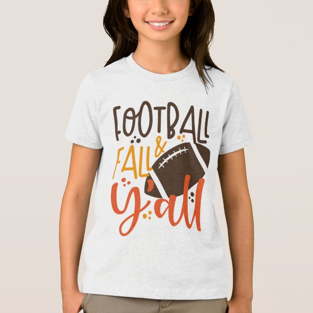 T-shirt En Tri-matière Football Fall & Y'all (Recto)
