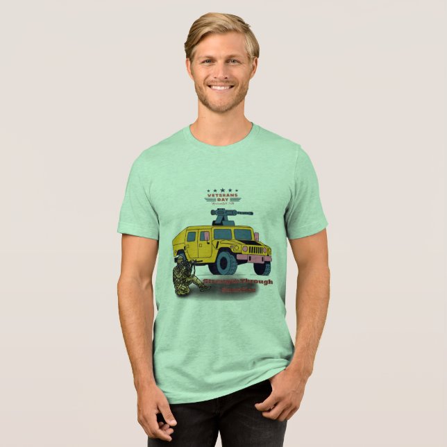T-shirt En Tri-matière Force par le sacrifice vert (Recto plein)