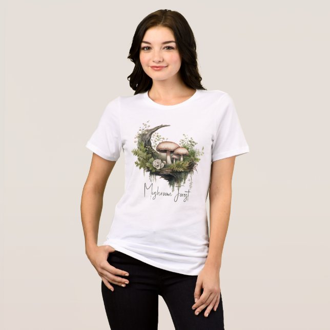 T-shirt En Tri-matière Forêt de champignons enchantée (Recto plein)