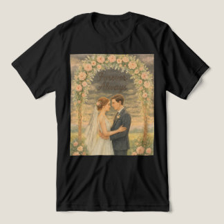 T-shirt En Tri-matière Forever & Always - Mur Mariage d'aquarelle romanti