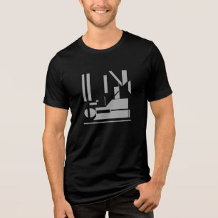 T-shirt En Tri-matière Formes géométriques grises Combinaison Conception