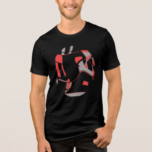 T-shirt En Tri-matière Formes grises rouges tourbillonnantes Circulaires