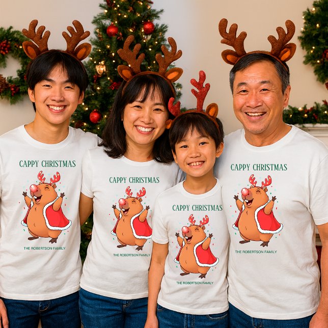 T-shirt En Tri-matière Fou Noël Funny Capybara bandeau de rennes (Créateur téléchargé)