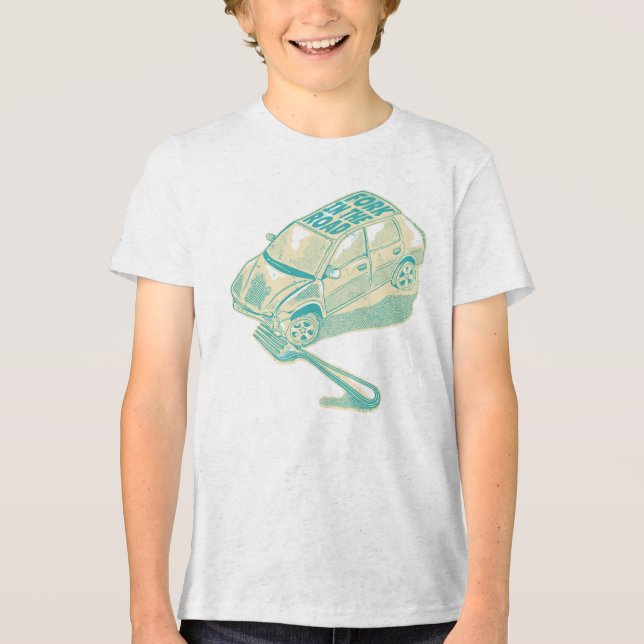 T-shirt En Tri-matière Fourche dans l'accident de la route (Recto)