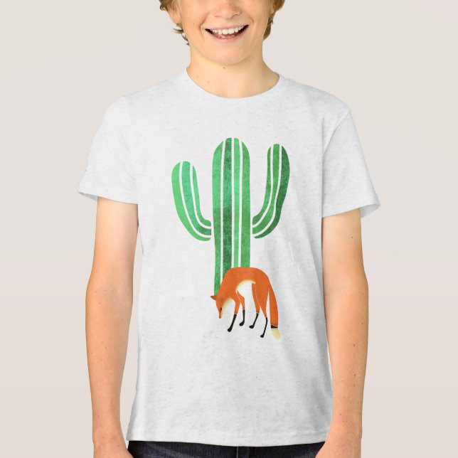T-shirt En Tri-matière Fox and cactus (Recto)