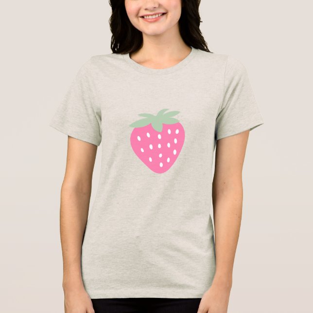 T-shirt En Tri-matière Fraise rose pâle (Recto)