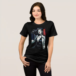 T-shirt En Tri-matière Frappe Femme Fatale Film-Noir