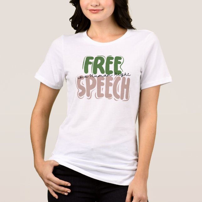 T-shirt En Tri-matière Free Speech Is a Human Right (Recto)