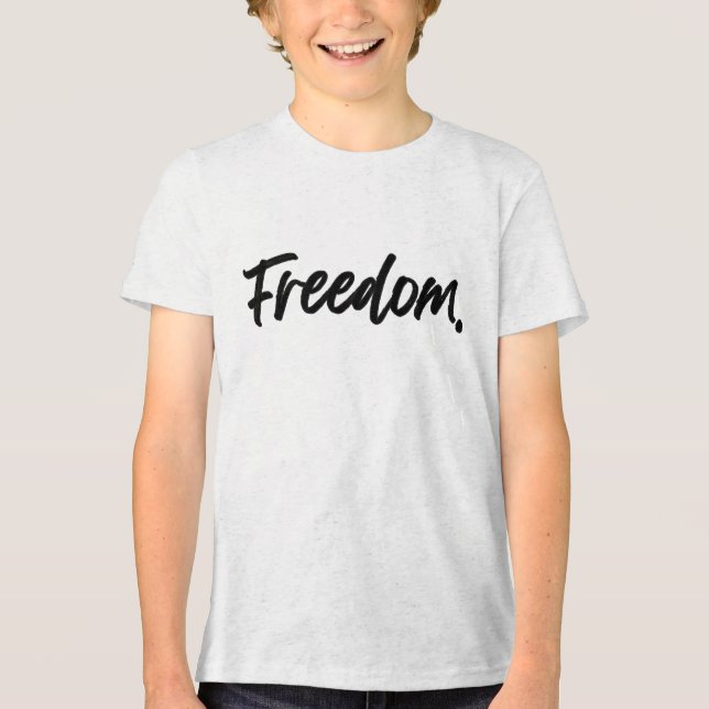 T-shirt En Tri-matière Freedom. Minimalist Black (Recto)