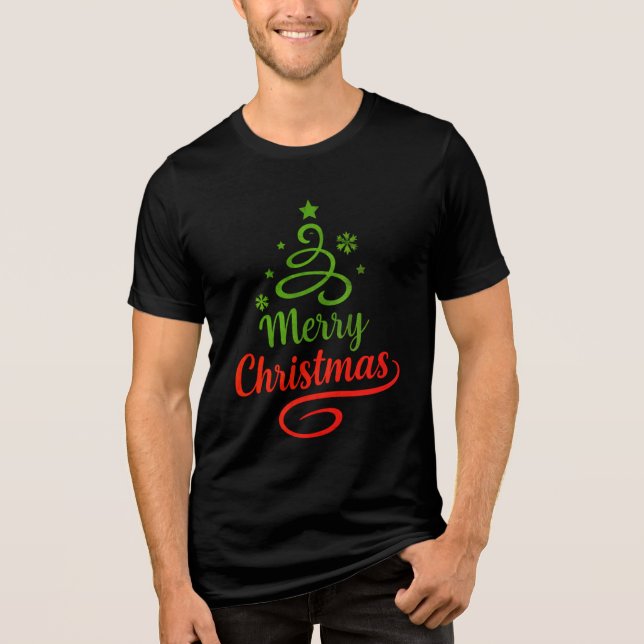 T-shirt En Tri-matière Freefit Merry Christmas Tri-Blend Tee 🎄 | Premium (Recto)