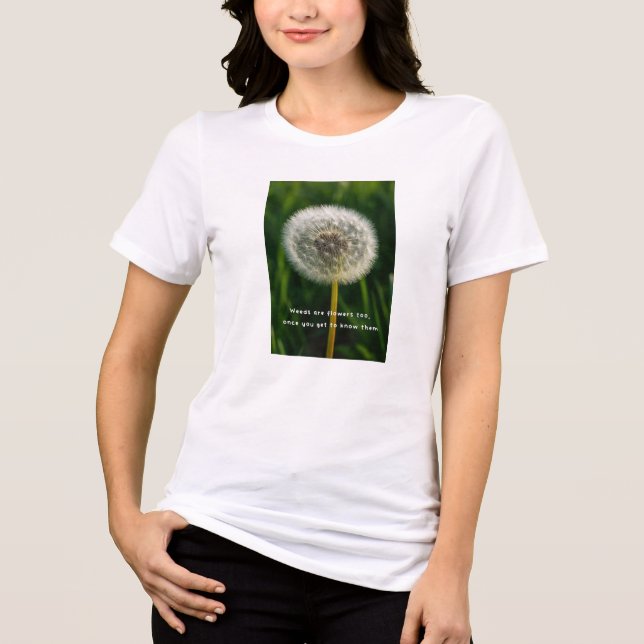 T-shirt En Tri-matière Friendly Dandelion Wildflower Garden Inspiration  (Recto)
