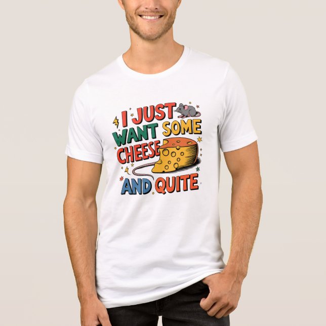 T-shirt En Tri-matière Fromage Amant Rat Drôle (Recto)