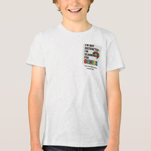 T-shirt En Tri-matière Fruit Avec Le TDAH*, J'Apprends Différemment (Recto)