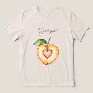 T-shirt En Tri-matière Fruit de coeur de pêche de Géorgie