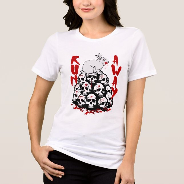 T-shirt En Tri-matière Fuir Funny Conception d'Imaginaire médiéval (Recto)