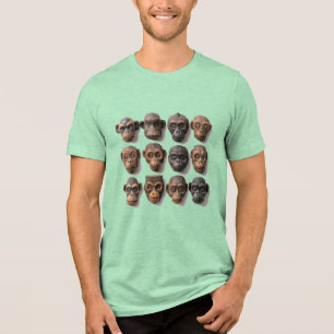 T-shirt En Tri-matière Funky Ape Bois Grille De Singes En Bois