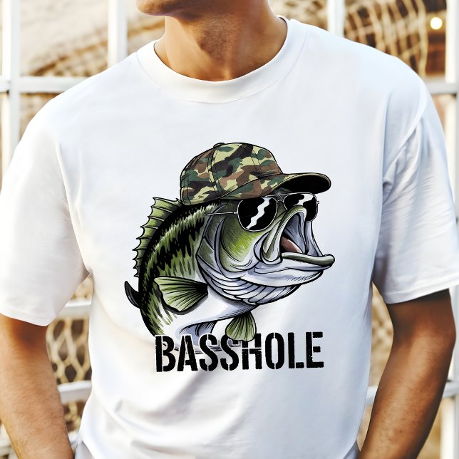 T-shirt En Tri-matière Funky Camo Basshole Basse Pêche (Créateur téléchargé)