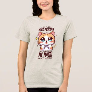 T-shirt En Tri-matière Funky sarcasme chat art mot