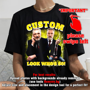 T-shirt En Tri-matière Funny 50th Birthday Shirt, Look Who's 50!, bootleg