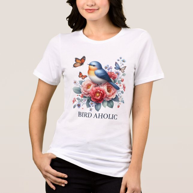 T-shirt En Tri-matière Funny bird aholic ajouter du texte (Recto)