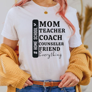 T-shirt En Tri-matière Funny Home School Mère's Day cadeaux