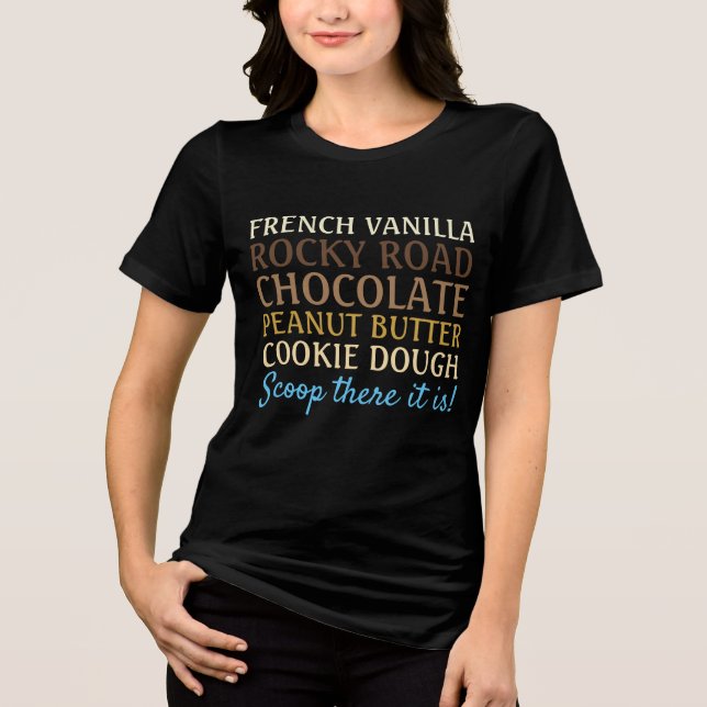 T-shirt En Tri-matière Funny Ice Cream Chanson Scoop là c'est (Recto)