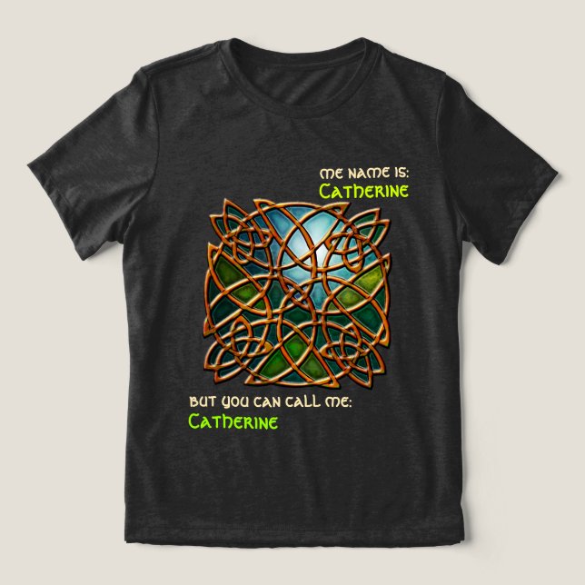T-shirt En Tri-matière Funny Marine Staint Glass Celtic noeud Personnalis (Design Recto)