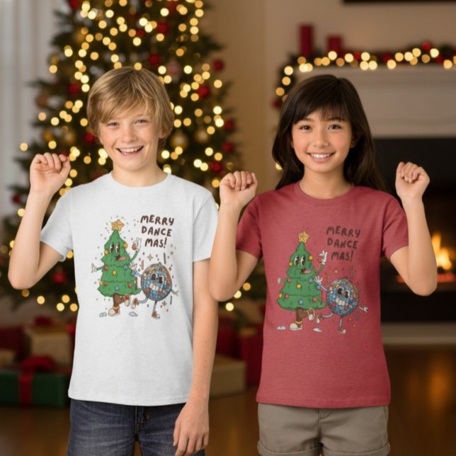 T-shirt En Tri-matière Funny Merry Dance-mas Christmas Tree Disco (Créateur téléchargé)