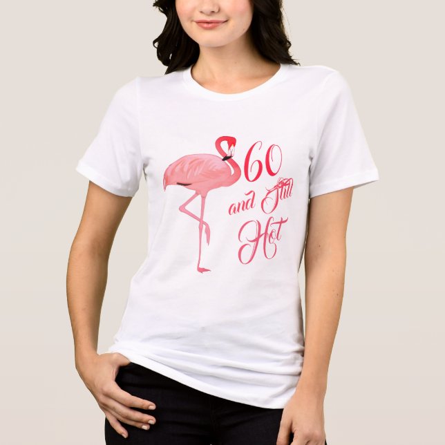 T-shirt En Tri-matière Funny Sixtieth 60th Birthday Flamingo (Recto)