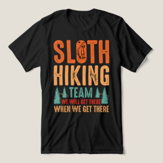 T-shirt En Tri-matière Funny Sloth Hiking Team Nature Outdoor Design