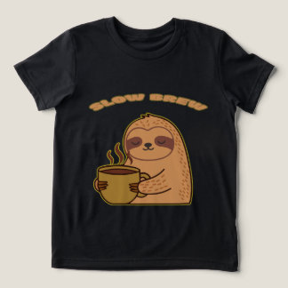 T-shirt En Tri-matière Funny Slow Brew Sloth Shirt