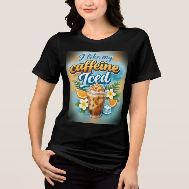 T-shirt En Tri-matière Funny Womens Iced Coffee Lovers  (Recto)
