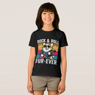 T-shirt En Tri-matière Fur-Ever Rock & Roll With A Rockin Corgi