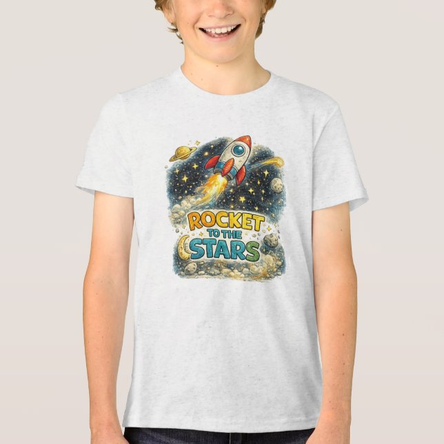 T-shirt En Tri-matière Fusée vers les étoiles (Recto)