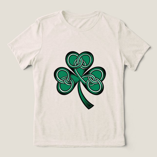 T-shirt En Tri-matière Fusion de noeud et de trèfle celtique (Design Recto)