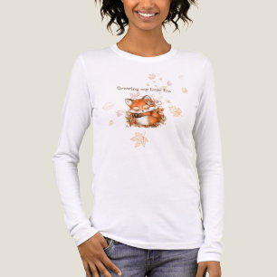 T-shirt En Tri-matière Futur Maman Renard Automne Cosy   “Maman À Venir”