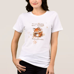 T-shirt En Tri-matière Futur Maman Renard Automne Cosy “Maman À Venir”