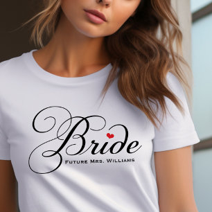 T-shirt En Tri-matière Future Mme Bride Black Mariage de script personnal