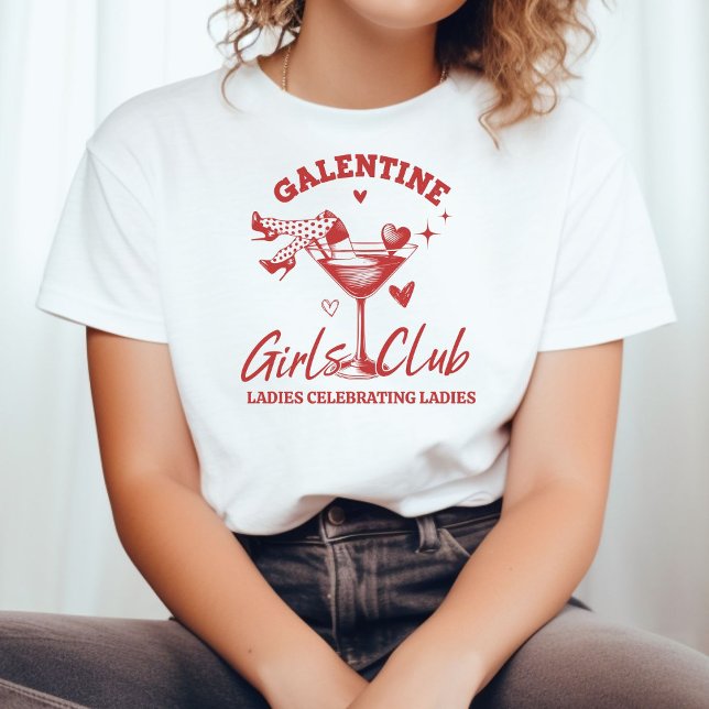 T-shirt En Tri-matière Galentine Girls Club Valentine Girls Night Party (Créateur téléchargé)