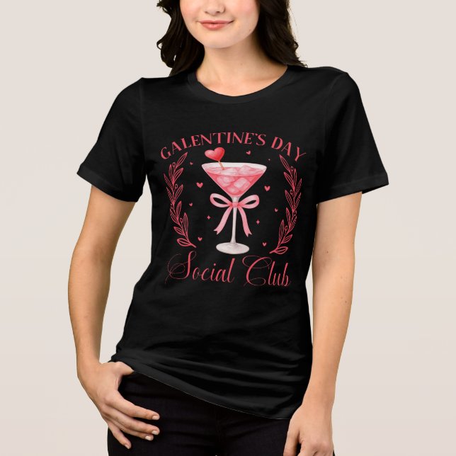 T-shirt En Tri-matière Galentine’s Day Social Club | Valentine’s Day (Recto)