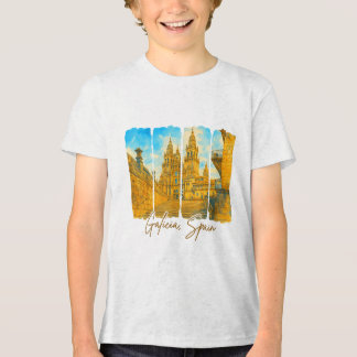 T-shirt En Tri-matière Galice Espagne Voyager Voyage Brushstroke Me Retro