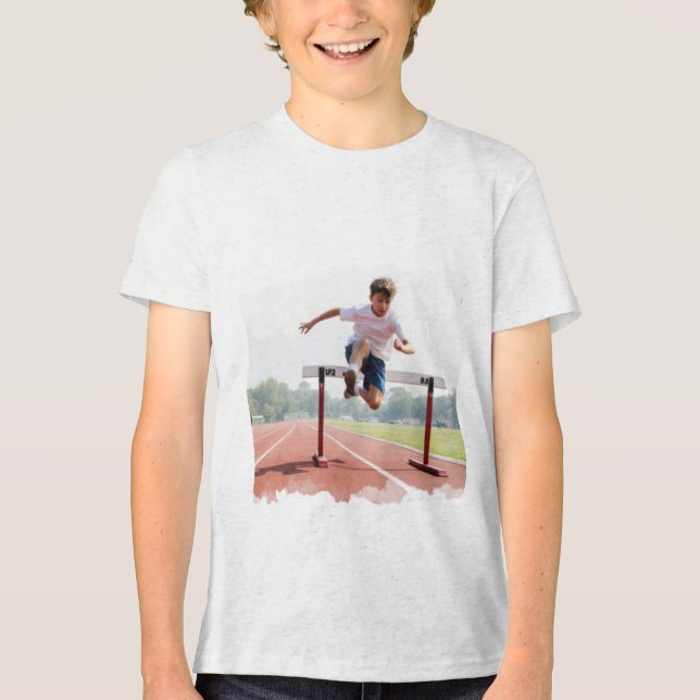 T-shirt En Tri-matière garçon avec haie (Recto)