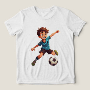 T-shirt En Tri-matière Garçon jouant au football