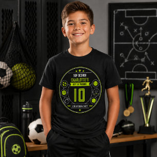 T-shirt En Tri-matière Garçons Moderne Noir Sports Enfants 10e Anniversai