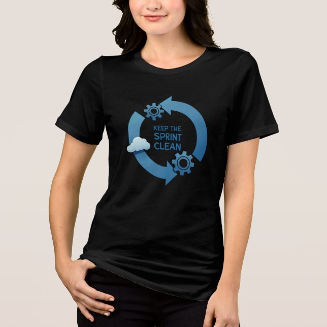 T-shirt En Tri-matière Garder la sprint propre (Recto)