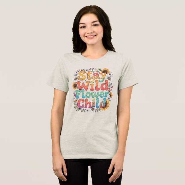 T-shirt En Tri-matière Garder l'enfant à fleurs sauvage (Recto plein)