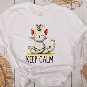 T-shirt En Tri-matière "Gardez le calme" Drôle Amoureux de les chats