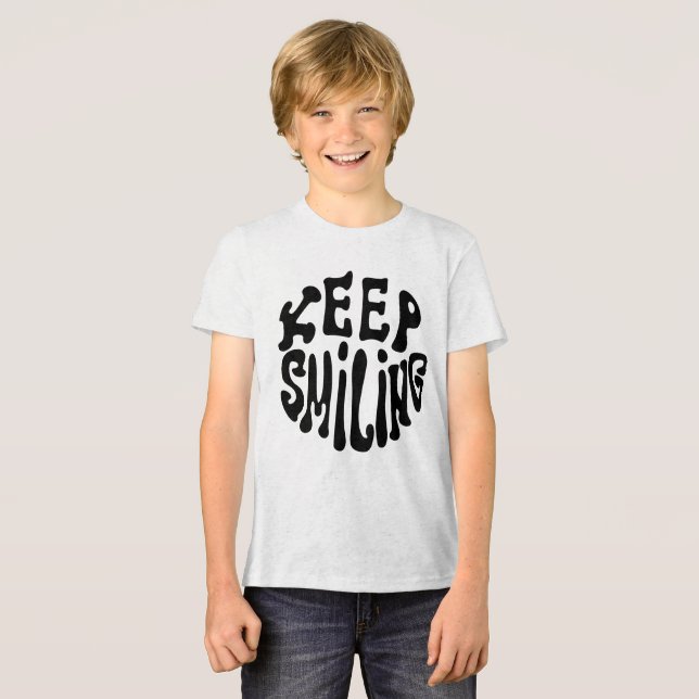 T-shirt En Tri-matière Gardez le Sourire ! - Conception Simple et Joyeuse (Recto plein)