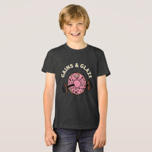 T-shirt En Tri-matière Gaufre Haltère Drôle Nourriture Gym Rétro