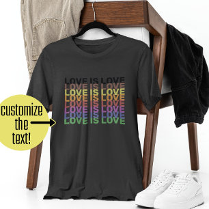 T-shirt En Tri-matière Gay Pride Phrase Personnalisé Répétition de Mots A